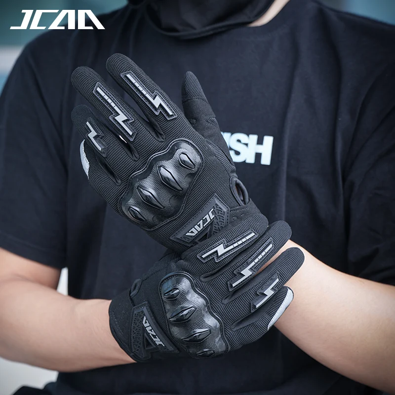 

Thin Mesh Motorbike Gloves Breathable Summer Riding Motocross Gloves with Touchscreen Fingers for Electric Bikes/Moto