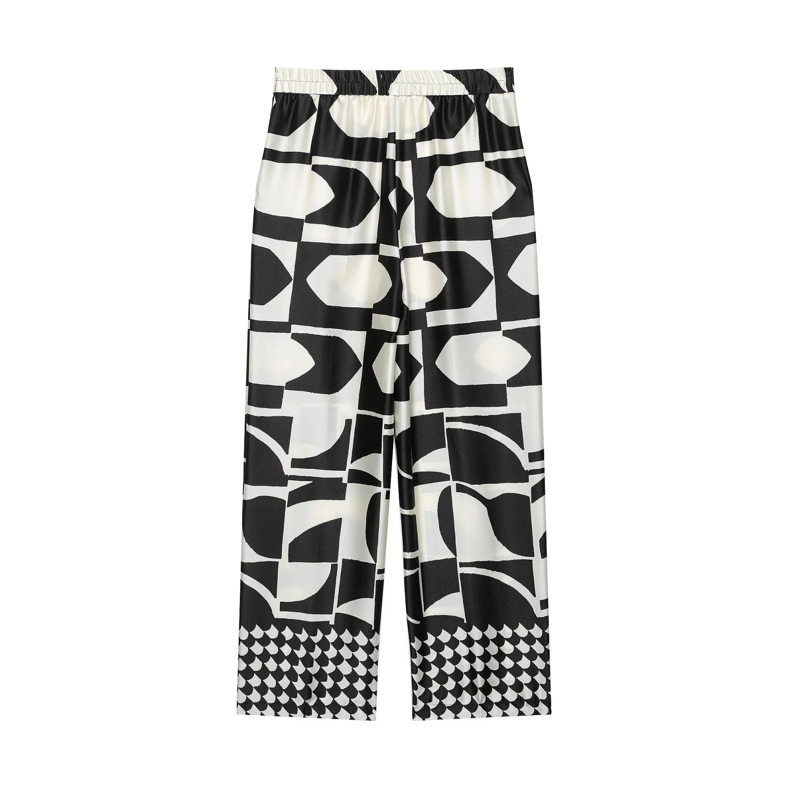KLKXMYT Schickes Hosen-Set für Damen Ärmelloses Oberteil mit Schleife Geometrischer Druck Damenanzüge 2026 Sommer Lässige Damenoutfits – Detail 15