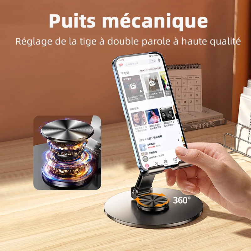 360 ° Rotating Desktop Mobile Phone Tablet Computer Bracket Portable Laziness Can Folded Adjustment For iphone 15 Huawei ipad