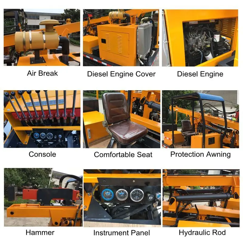 سائق كومة الزاحف الهيدروليكي لتركيب الألواح الشمسية #6