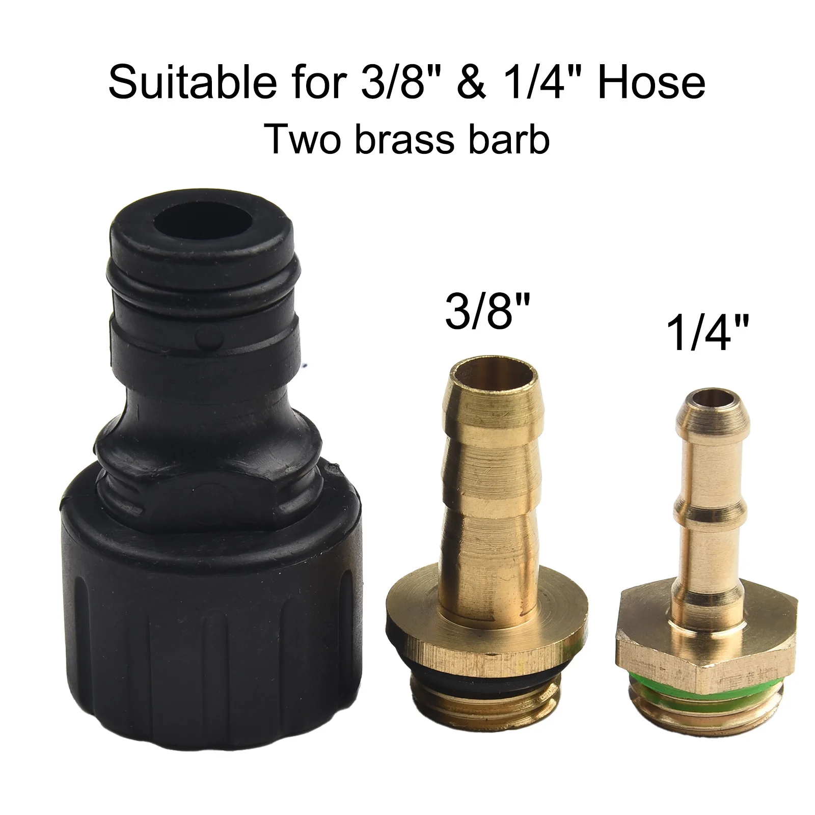 1 Set Sprayer Wand Replace 1/4 & 3/8 Brass Barb Sprayer Wand 2 Hose Clamp Replacement Spray Bar With Shut-off Valve Sprayer Tool
