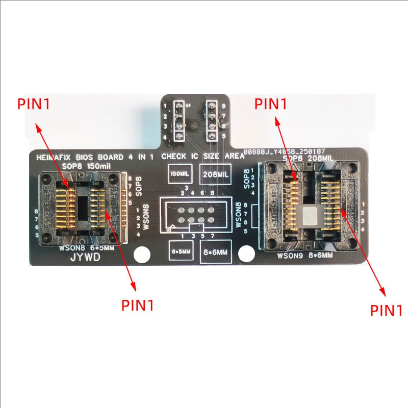 Four in one BIOS burning socket SOP8/WSON8/QDFN8 Universal Patch 6x8 5x6MM 1.27mm