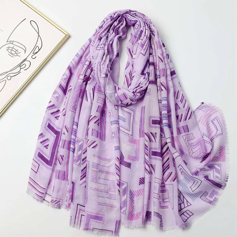 2024 New Fashion Luxury Ladies Women Scarf Female Cotton Linen Shawl Tassel Four Seasons Versatile Floral Muslim Hijab 90*180cm