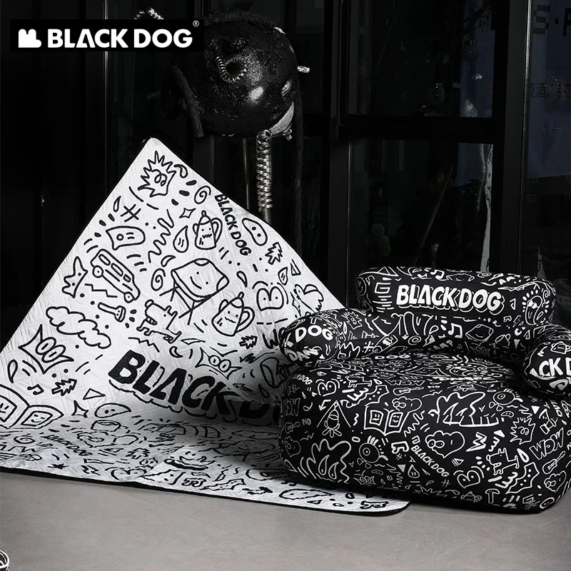 BLACKDOG Portable Outdoor Picnic Mat Thickened Moisture-proof Mat Graffiti Tide Cool Fashion Ultra-Light Waterproof Camping Mat