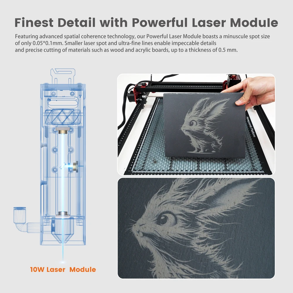 Ortur Aufero Laser1 Khắc Máy In Cắt Máy Tính Để Bàn Khắc Cho DIY Logo Gỗ Acrylic Cắt Mục Từ Cấp Tiền Lắp Ráp
