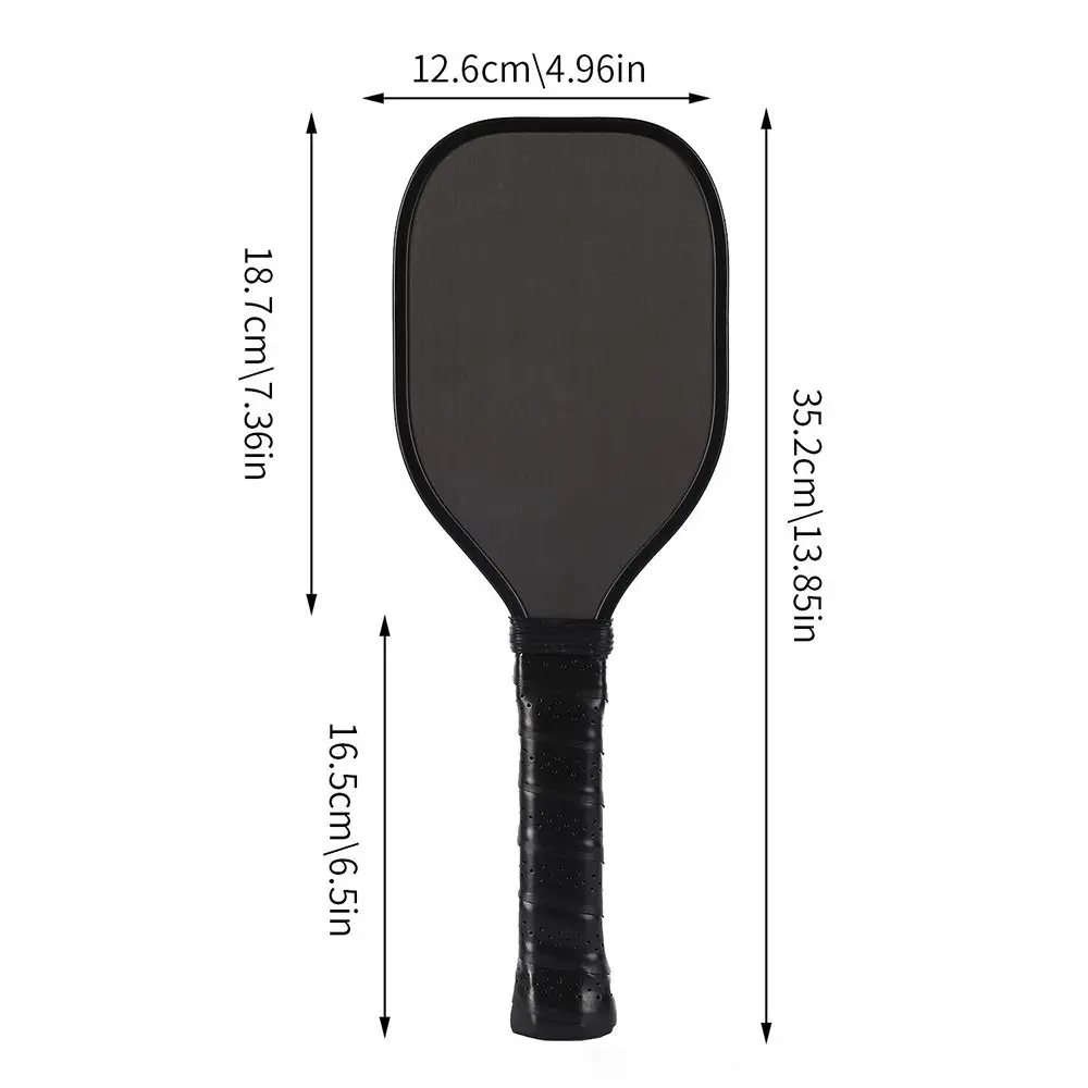 Pickleball-Schläger aus Kohlefaser mit mattierter Oberfläche, rutschfester Griff, langer Griff, Pickleball-Schläger, verschleißfest, leicht – Detail 1