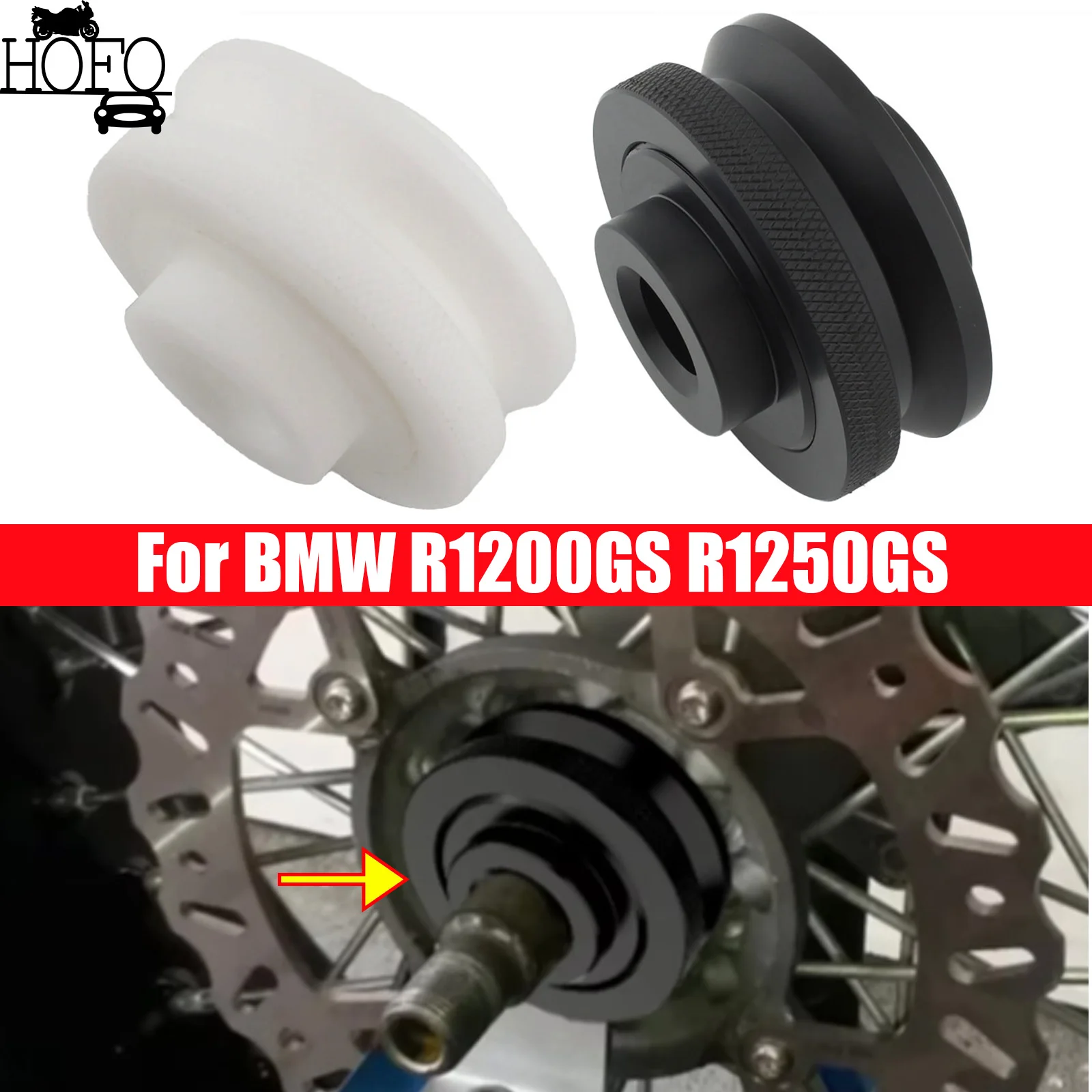 

1 PC Motorcycle Rear Wheel Balancer Adapter Tool White For BMW R1200GS R1250GS
