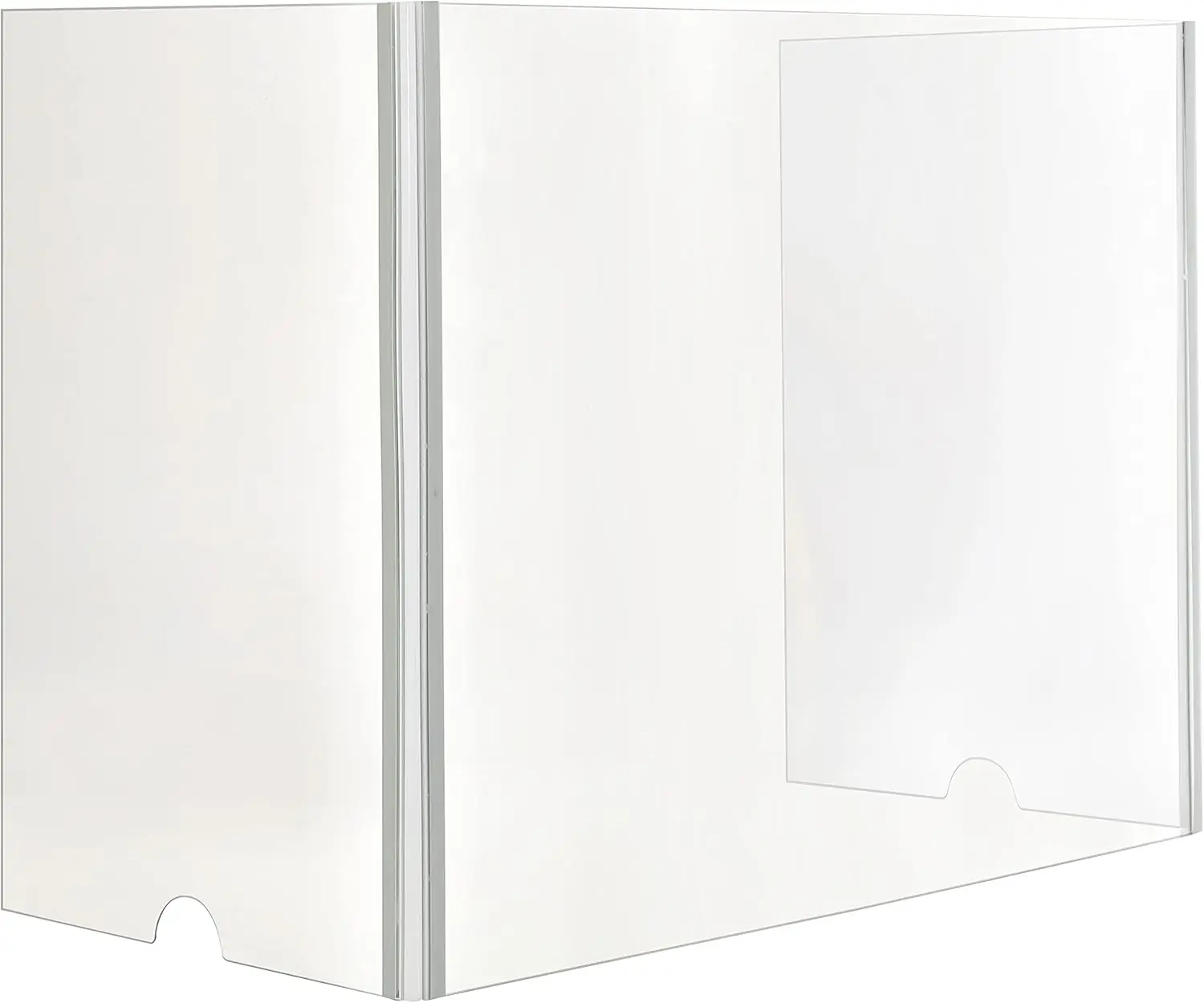 M & T 디스플레이 접이식 재채기 가드, 케이블 슬롯 포함, 기침 장벽 보호 실드, 휴대용 학생 책상 분배기, 화면 투명