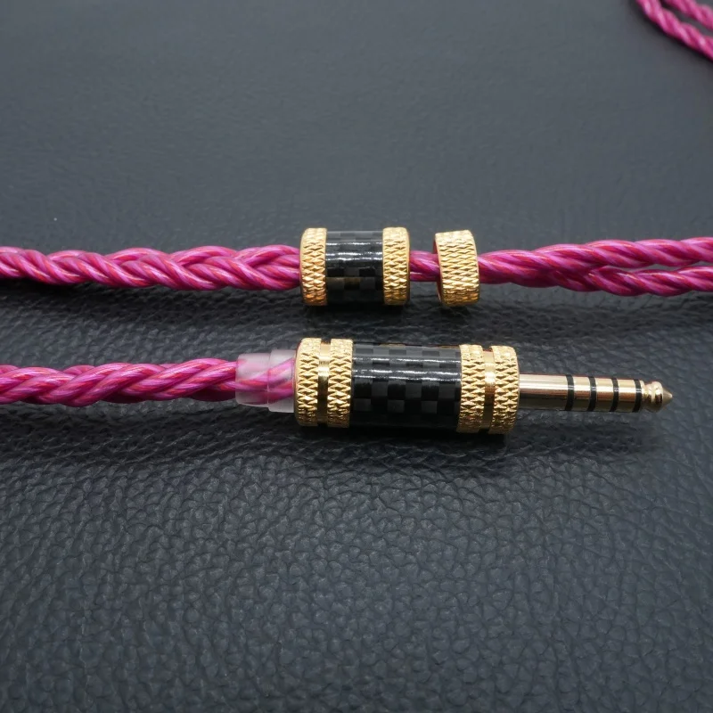 XINHS P77 6-Adriges, lila, abgeschirmtes HiFi-Upgradekabel aus reinem Kristallkupfer – Detail 6