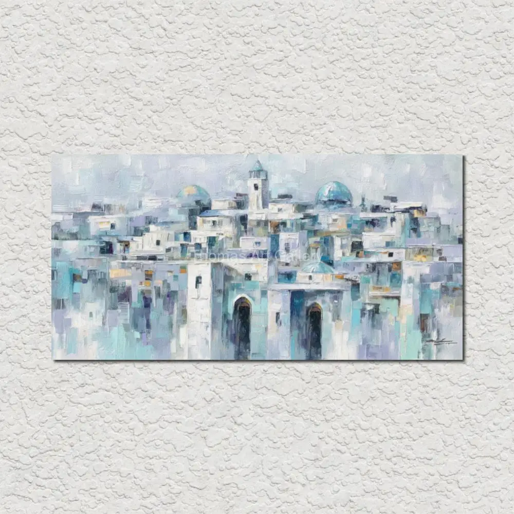 Judaica – toile murale HD imprimée, séparation du Miracle de mer, peinture de jérusalem, affiche, grand décor juif pour salon, Restaurant