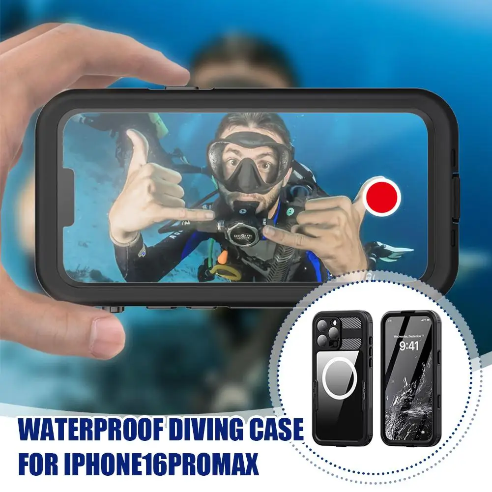 FOR IPhone 16 Pro Max Outdoor Swimming IP68 Mobile Case Unlock Face Phone Support Screen And Diving All-in-one Waterproof T X5I5