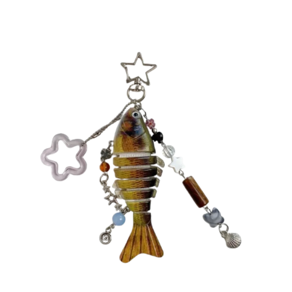 

High-precision Handmade Fish Keychains Bionic Design Hanging Decor Artificial Fish Pendant Phone Lanyard Bag Charm