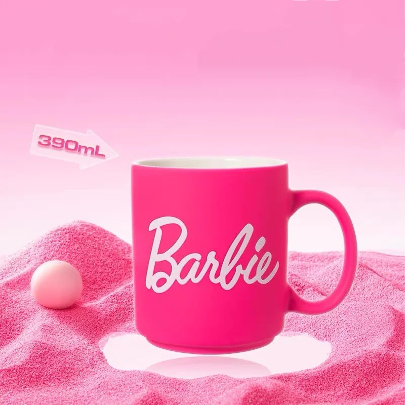 

Miniso Barbie Water Cup Kawaii Coffee Cup Milk Bottle Mugs Ceramic Cups Good-Looking Girls Birthday Gifts Hot Selling Cups