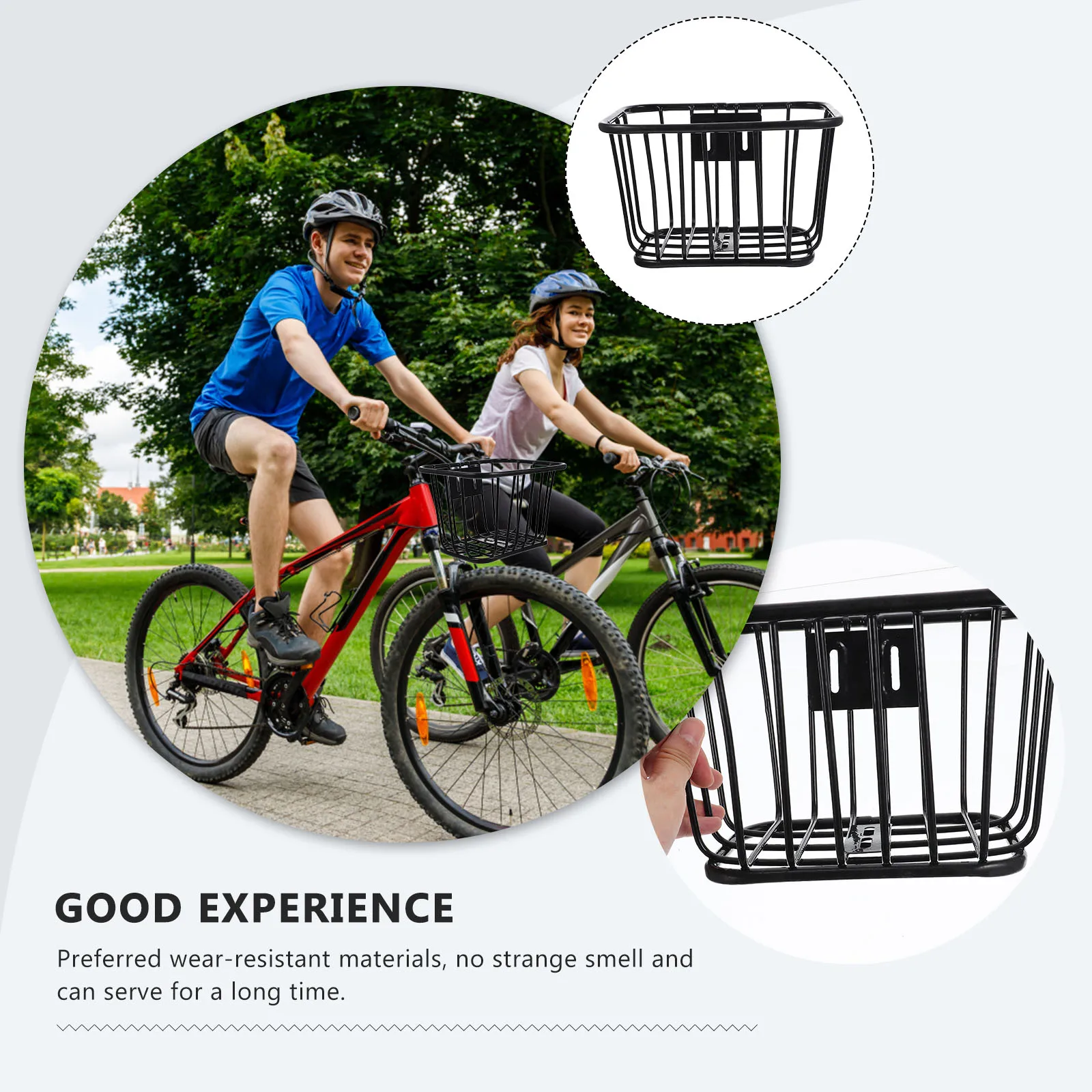 

2 Pcs Bicycle Basket Iron Bike Front Handlebar for Kids Adults Sports Electric Rear Storage Decorative Sturdy Durable Outdoor