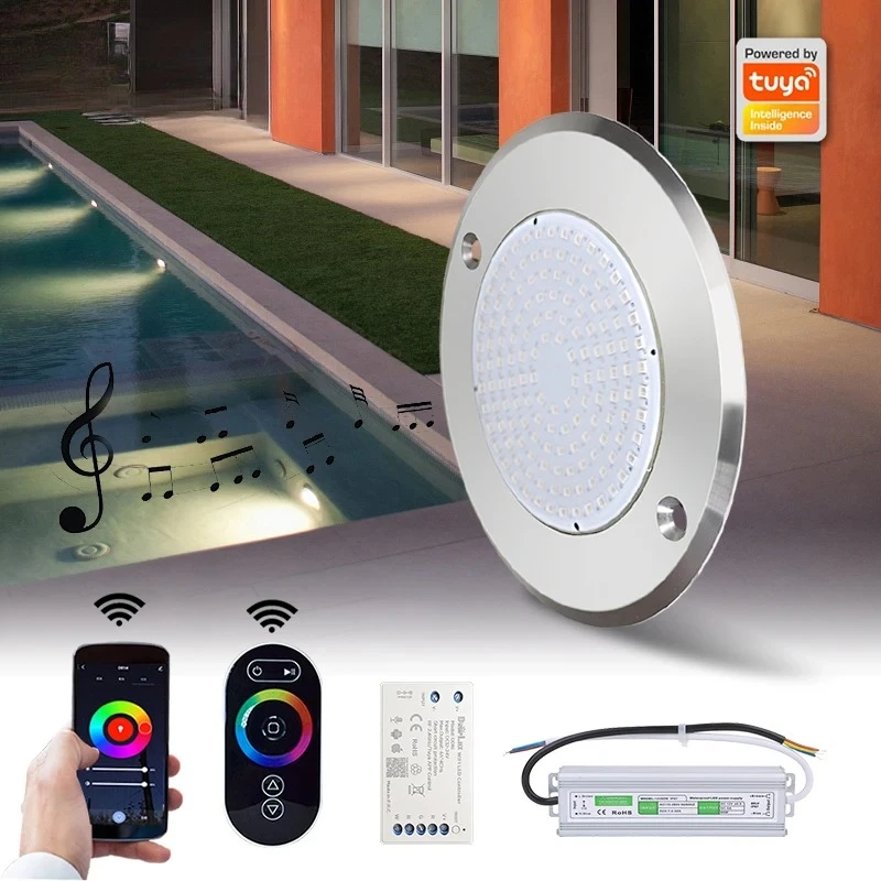 IP68 7.5mm 12V LED Par56 Resin Piscina Pool Fountain Underwater Lighting Light Slim RGB 12V Stainless Steel 316 Swimming Pool