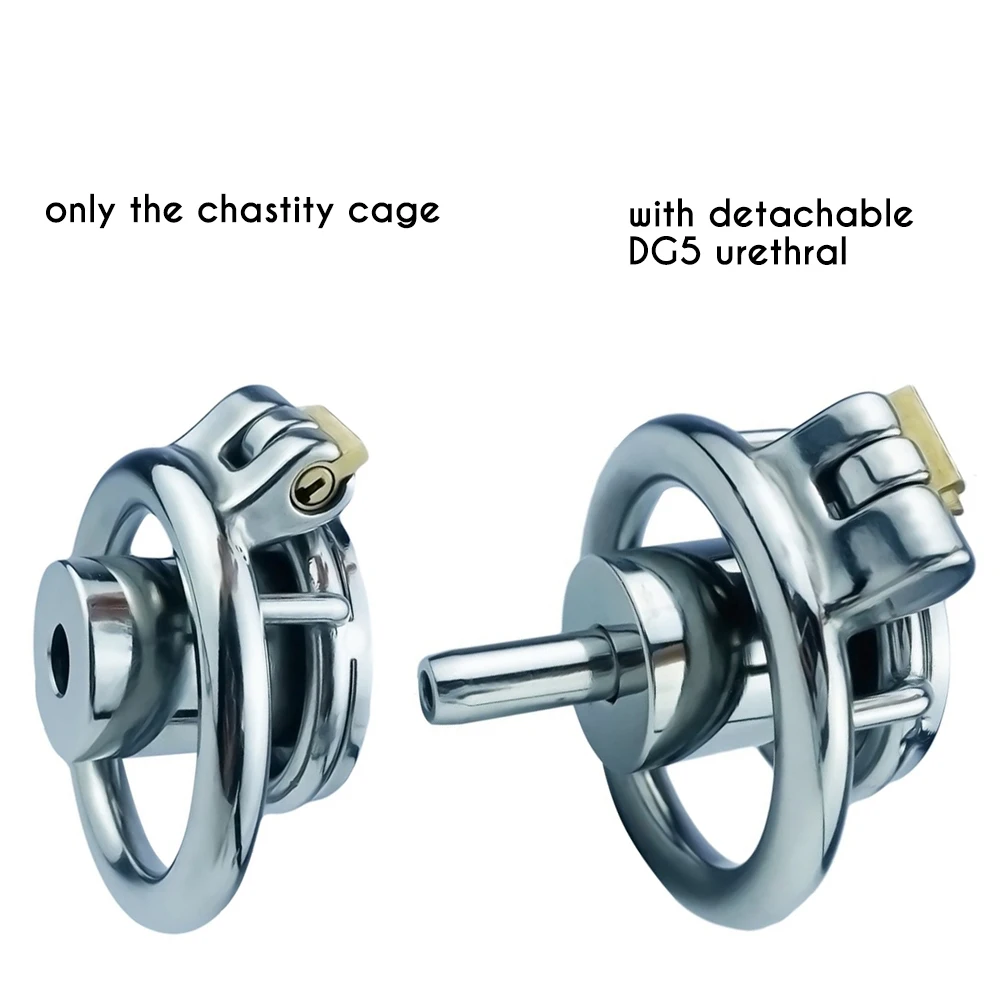 FRRK Metal Negative Chastity Cage ์ ์กฐ๋ Cylinder Inverted Stainless Steel Cocklock Curved Penis Ring BDSM Sex Toys For Sissies
