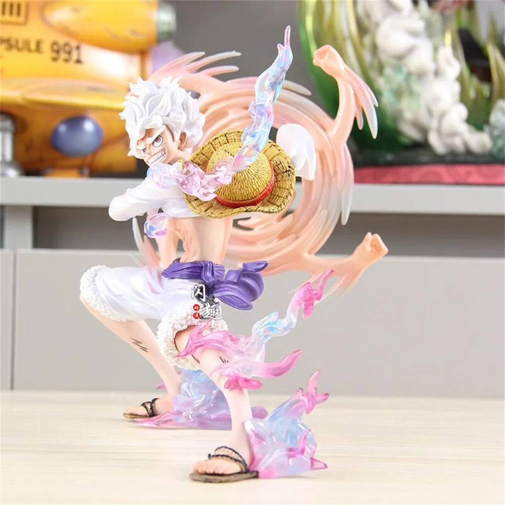 In Stock 19cm Luffy One Piece Anime Figures Swinging  Hands Punching Gear 5 Luffy Figure Desktop Decoration Model Toys Gifts