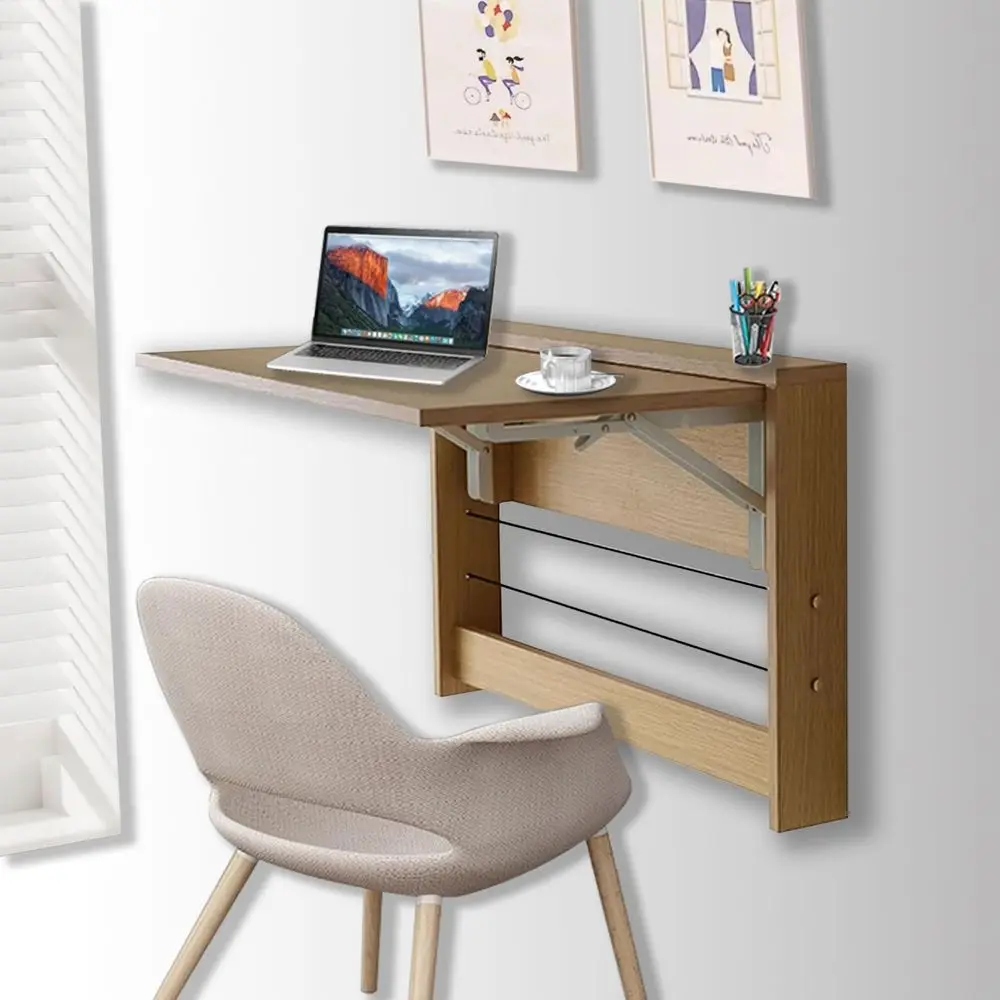 

Mounted Folding Table, Floating Wall Desk Fold Down for Small Spaces, Wall Mount Desk for Home Office Computer Workstation,Stud