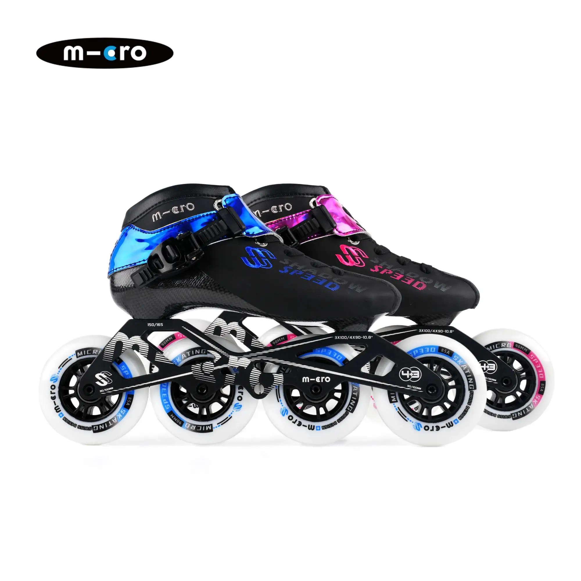 Micro DYNAMIC SPEED JUNIOR, Professional Carbon Fiber Speed Inline Skate Shoes for Teens Kids Competition Boys and Girls