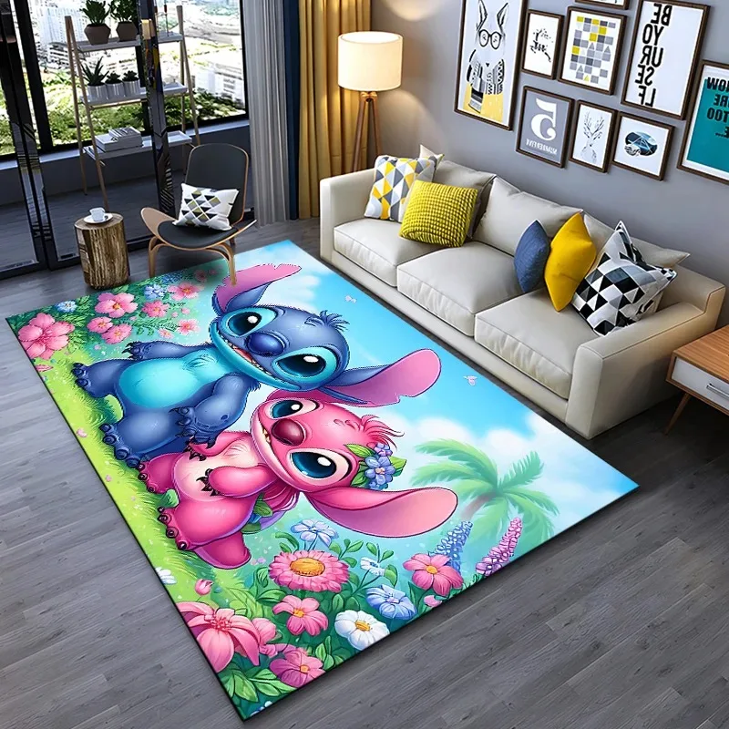 MINISO Disney Disney Pattern Carpet Stitch Large Area Rug Carpet for Living Room Children's Bedroom Sofa Doormat Floor Mat Gift