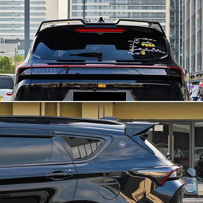 For Jetour X70 PLUS 2021 2022 2023 2024 2025 Car rear spoiler Black Warrior sport tail wing exterior modification parts view 4