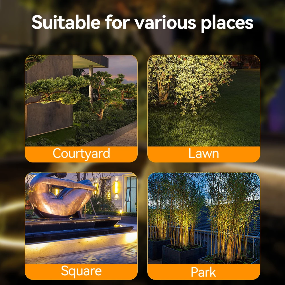 LED في الهواء الطلق عناق شجرة الأضواء الألومنيوم IP65 مقاوم للماء المناظر الطبيعية أضواء الحديقة للمسارات ساحات حديقة حديقة الديكور مصباح