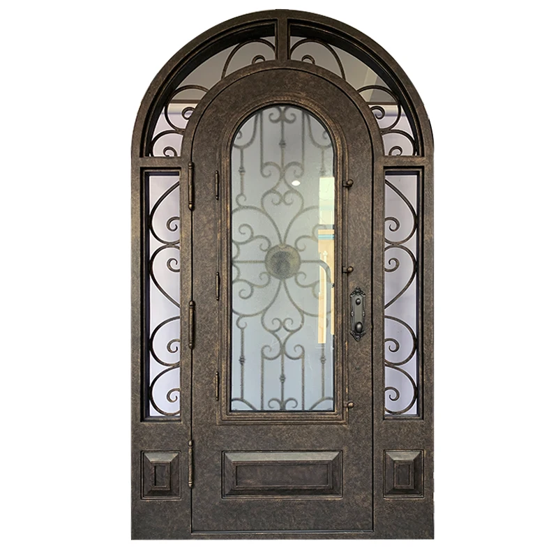 Exterior Wrought Iron Double Doors Designs