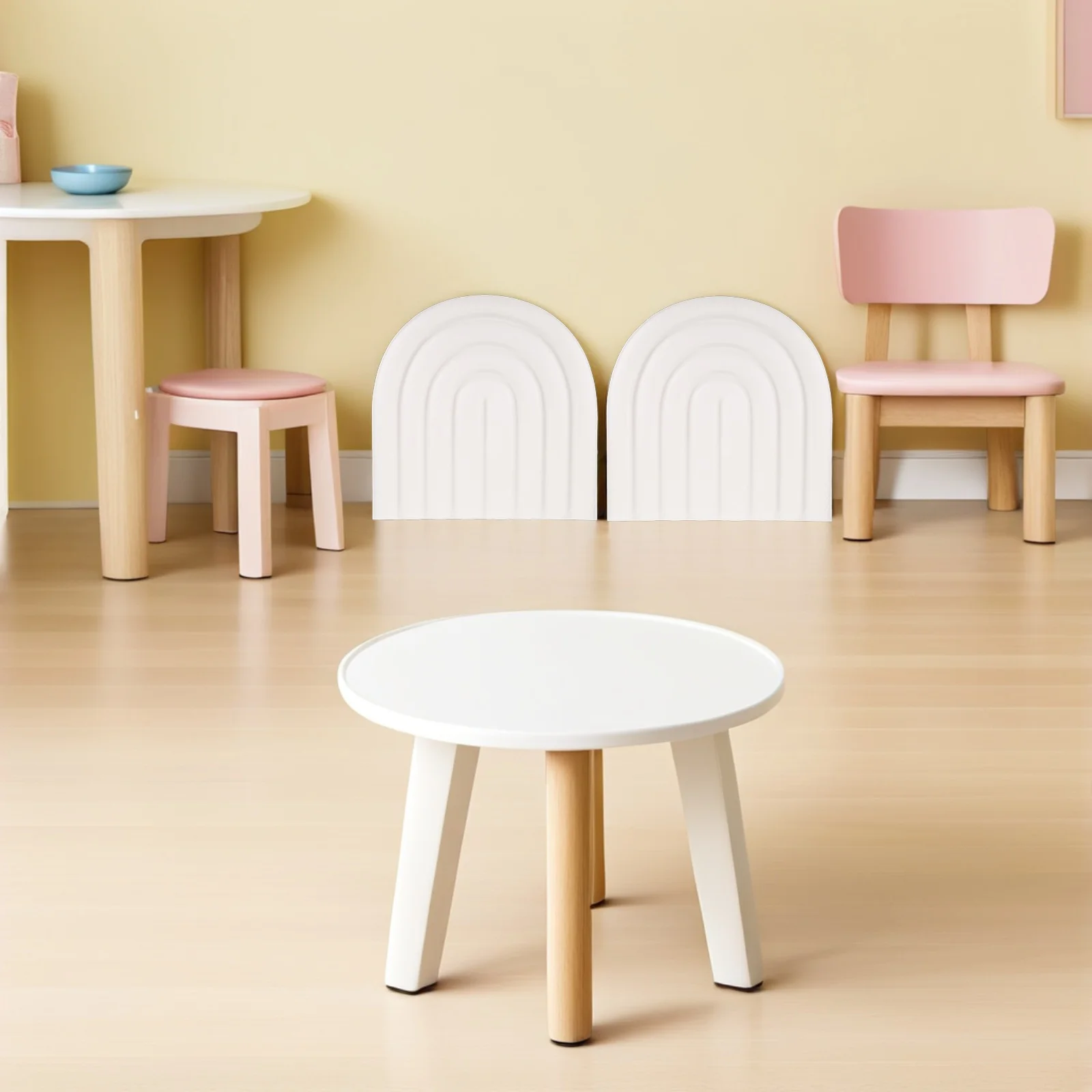 

Wall Padding for Kids Room - White Arch Shape 3D PU Foam Anti Collision Cushion - Easy Install Padded Panels for Bedroom Nursery