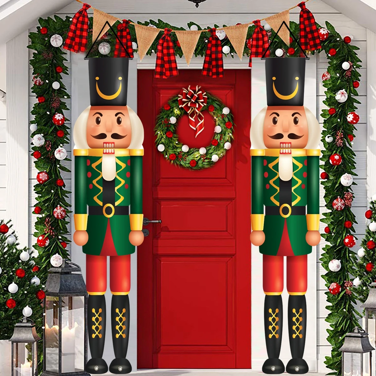 Christmas Hanging Door Banner Christmas Ornaments Marry Christmas Decorations for Home 2024 Xmas Natal Noel Happy New Year 2025