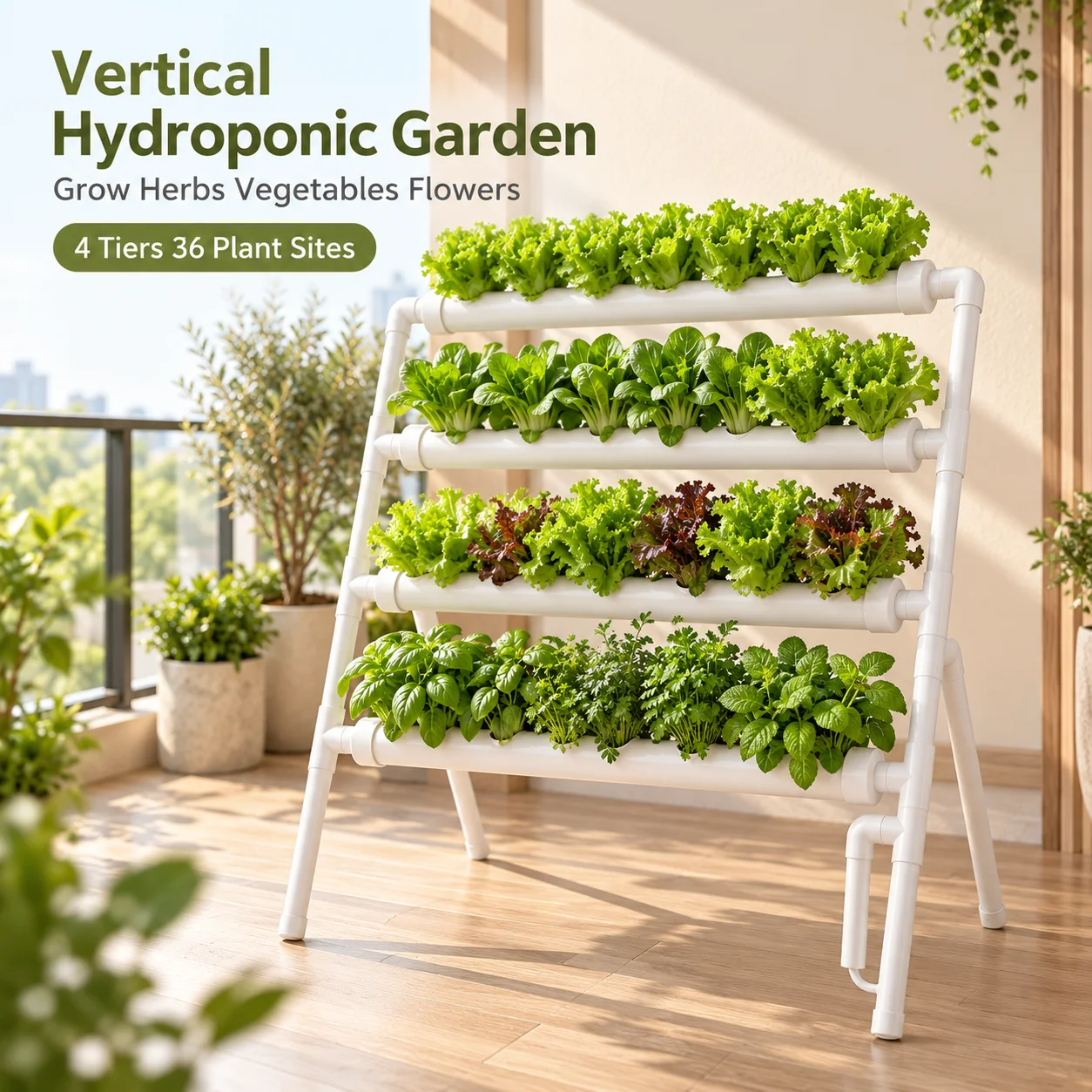 Hydroponic Growing System 36 Site - نظام زراعة هيدروبونيك من AOLIVIYA، يتسع