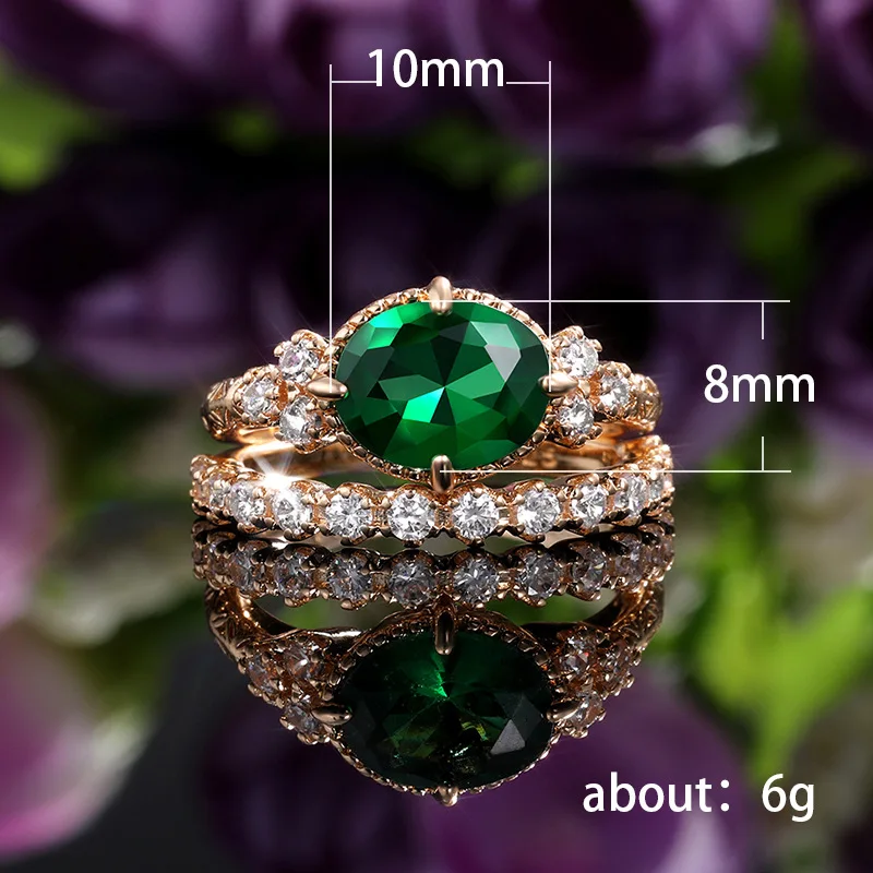 18K Multi Gold Ring for Women Natural 2 Carat Diamond with Diamond Jewelry Anillos De Bizuteria Anillos Mujer Gemstone Rings Box - view 6