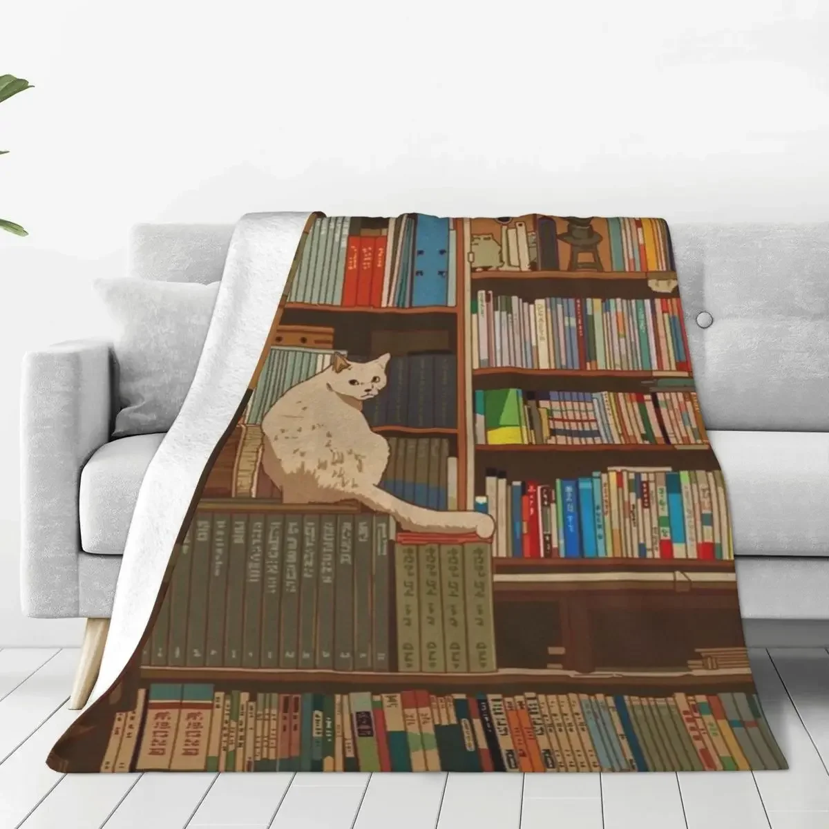 

Book Lovers Plaid Baby Blanket Fleece Spring/Autumn Librarian Gifts Vintage Portable Super Warm Babe Carpets Bed Outdoor Quilt
