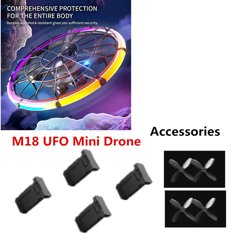 M18 UFO Mini Drone Battery Original Spare Parts 3.7V  / Propeller Blades / Use For M18 UFO Drone Parts