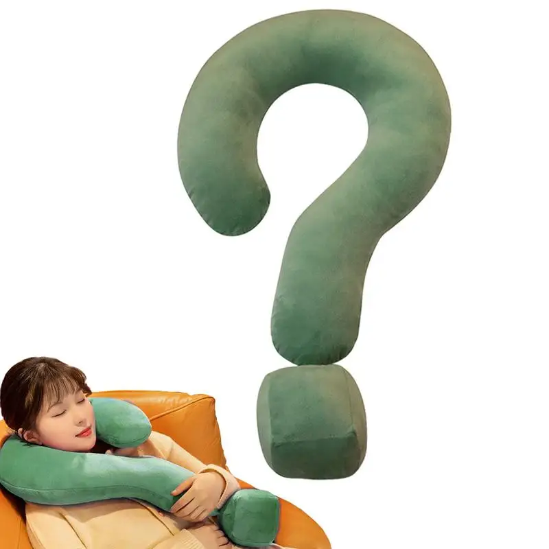 U-shaped Neck Pillow Creative Question Mark Pillow Neck Head Support Pillow For Travel Soft Throw Pillow Airplane Car Nap Pillow