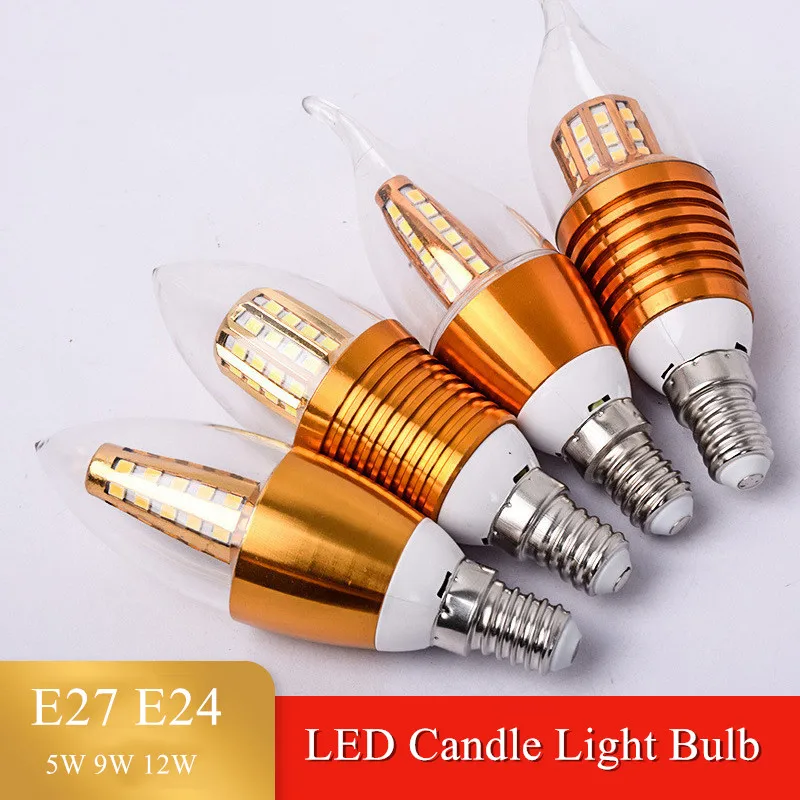 

E14 LED Bulb Light 5W 7W 12W Filament Candle Light Source Candle Lamp Led Bulb LED Candle Bulbs Home Decoration Spotlight