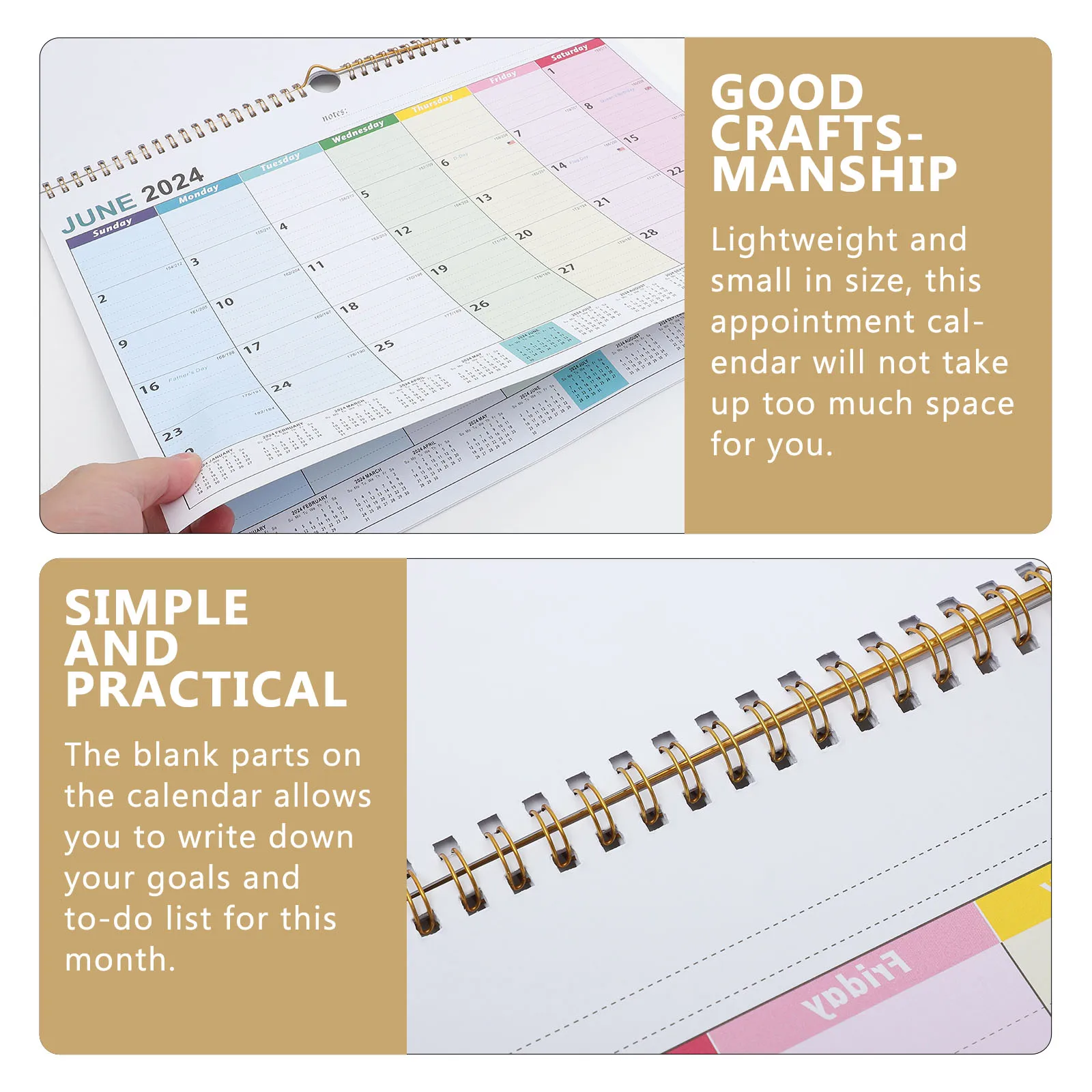 

Large Monthly Wall Calendar Spiral Countdown Schedule Plan Hanging Calendar 2024 Yearly Planner Office Home Daily Use Noting