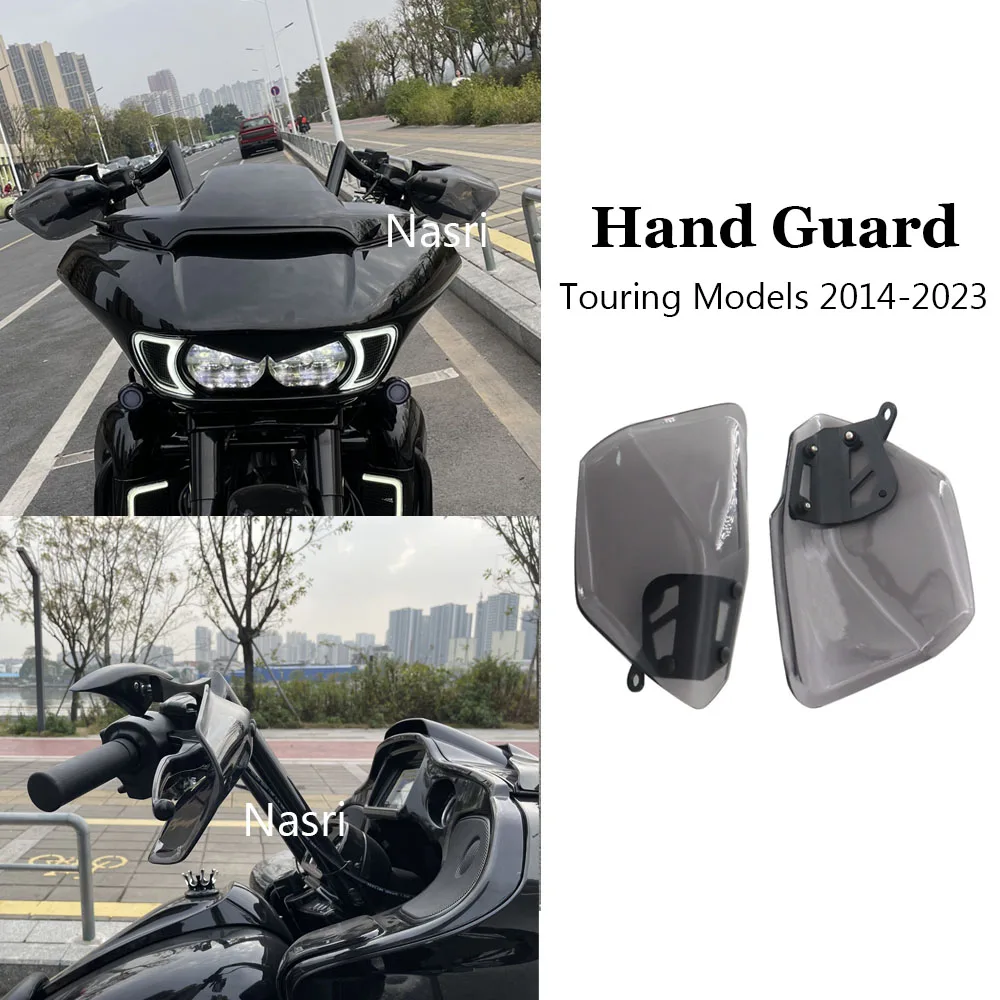 

Motorcycle Accessories Hand Guard Protector Handguard Shield Grey For Harley Touring Road Glide Street Glide Road King 2014-2023