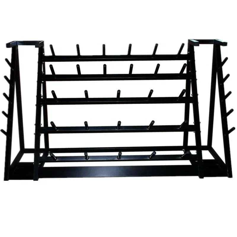 Wholesale Fitness Gym Equipment 30 Sets Plate Barbell 3 Layers Multifunctional Rack Small Bell bar Stand Women's Barbell Stand