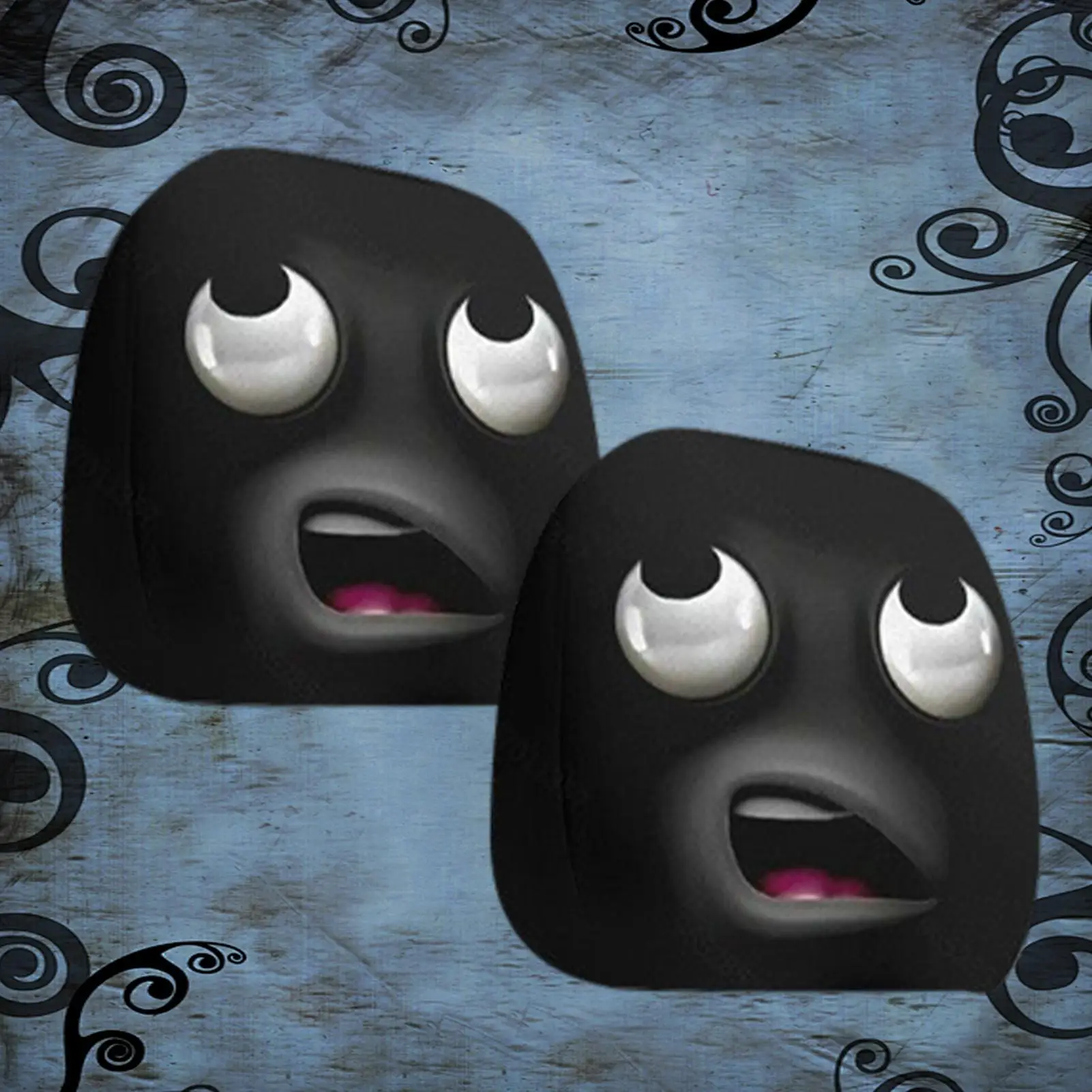

Headrest Cover 2 Pieces Auto Cartoon Head Rest Cover Decorative Interior Accessories For Driving Travel Men Road Trip Halloween