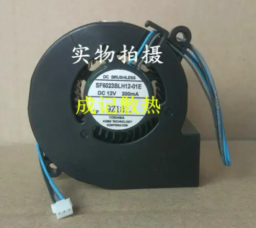 

For 1pcs Toshiba SF6023BRH12-01E DC12V 200mA Projector Fan 3pin