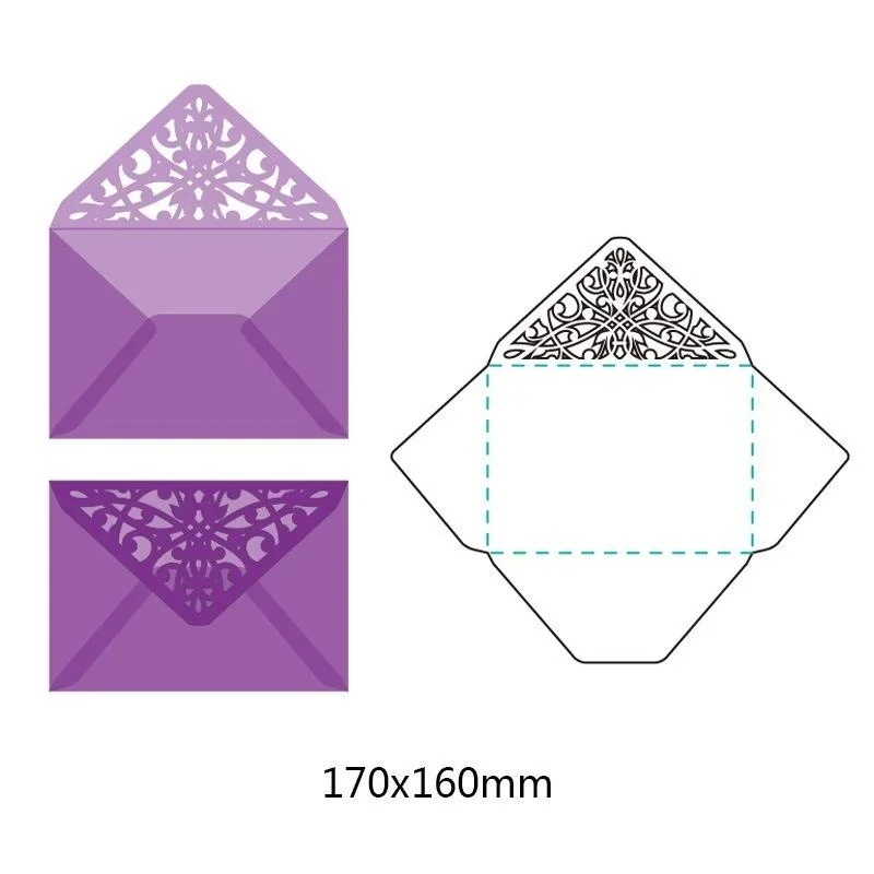 Envelope Templates Scrapbooking Metal Die Cut Cutting Cute Embossing Paper Card 3d Stencil High Quality