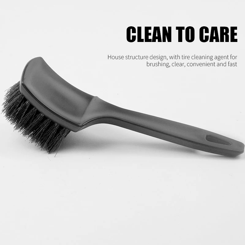 Tire Brush Hard Bristle Brush Car Beauty Brush Cleaning Brush Multi-functional Wheel Rim Foot Pad Fabric Cleaning Brush image 3