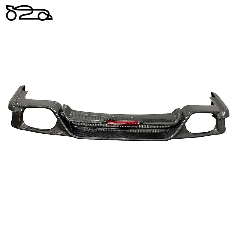 Carbon Fiber Auto Parts Top Secret Style Rear Bumper Rear Diffuser Lip with Fog Light for Nissan GTR R35 2008-2016 Carbon Fiber