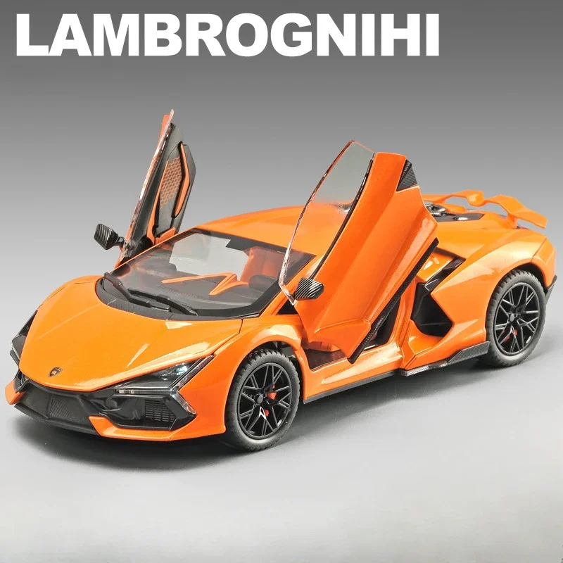 Modelo de coche Super aventurador, juguete fundido a presión, 24 vehículos Lamborghini con luz de sonido, retroceso, coleccionable en miniatura Voiture