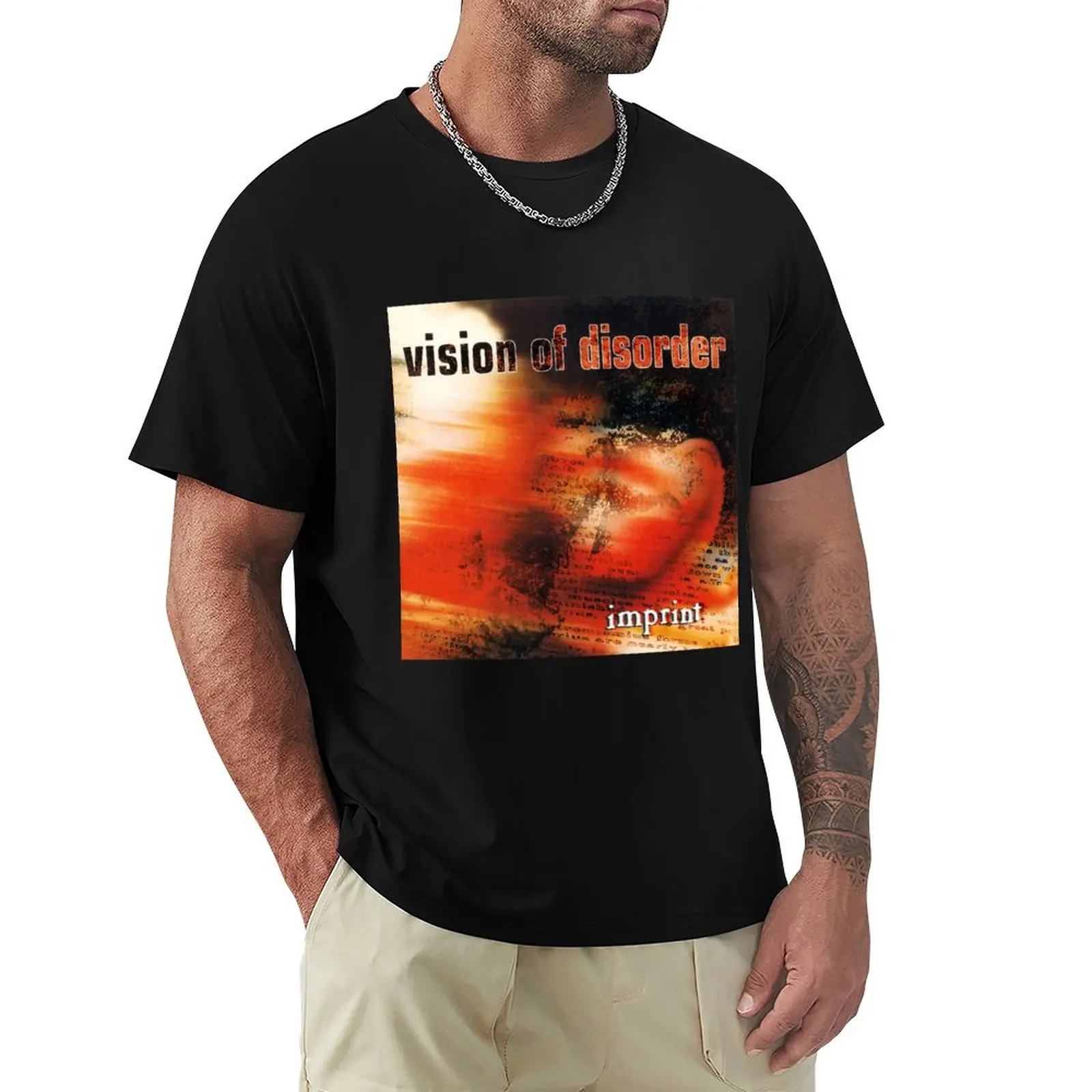 Vision Of Imprint Disorder T-Shirt Plus Size Summer Short Sleeve T-Shirt