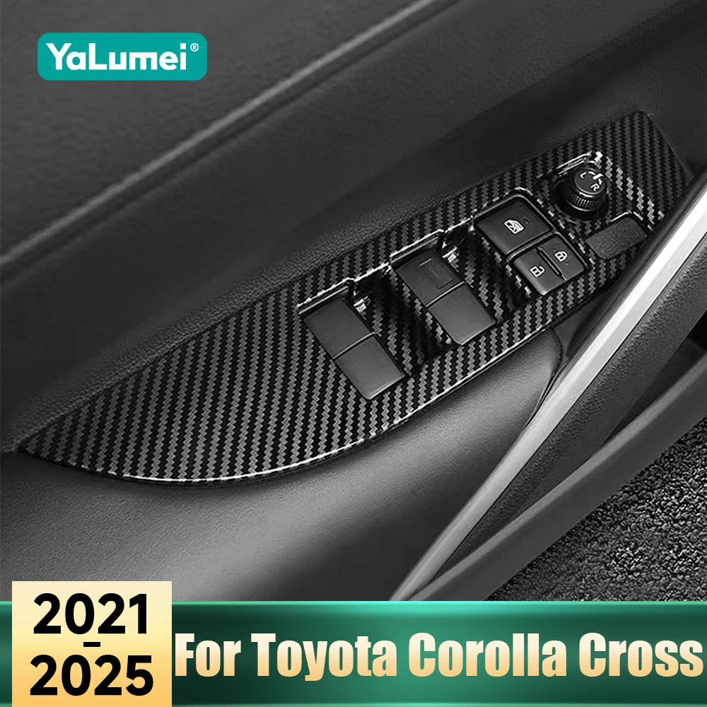 

Автомобильные аксессуары для Toyota Corolla Cross XG10 Hybrid 2021-2025, дверной подлокотник, стеклянная кнопка, панель управления, крышка