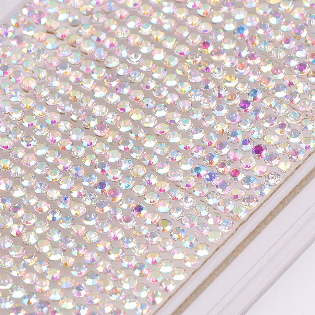 

2pcs Rhinestone False Eyelash Storage Boxes Empty Storage Case Shiny False Eyelash Container (Pink Tray+Green Tray)