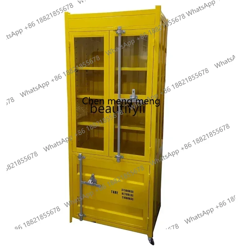 SS new styleIndustrial wind container storage file tool display wrought ironss 7486 ss 7486