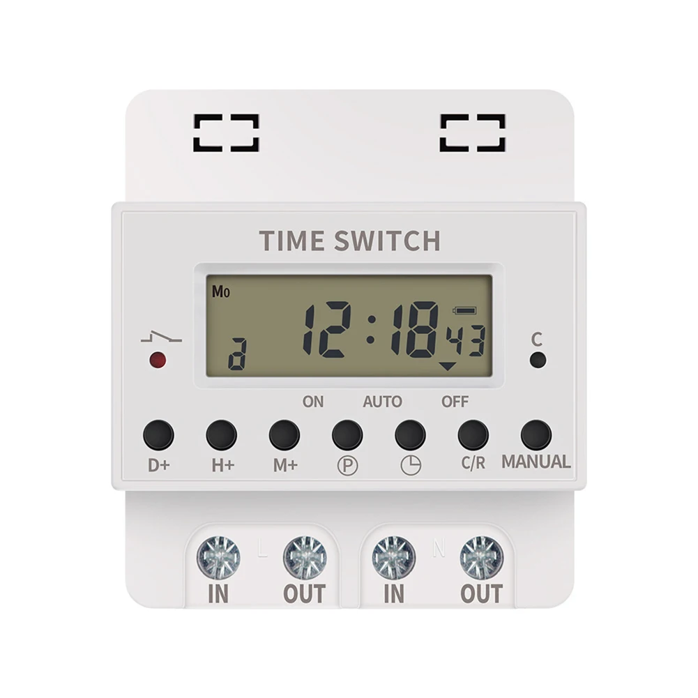 Digital Timer Switch 220V Electronic 60A Weekly Programmable Controller for Electrical Equipment Power Management