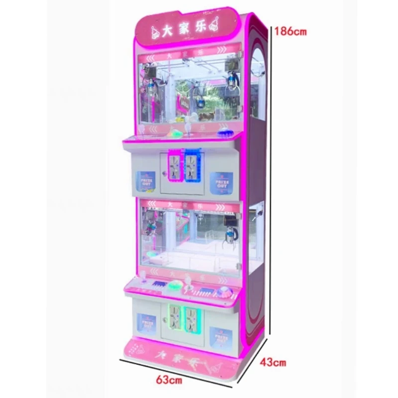 

Kids Adults Like Play Mini Gift Doll Plush Toy Vending Cranes Claw Machine Coin Operated Small Candy Grabber Arcade Game Machine